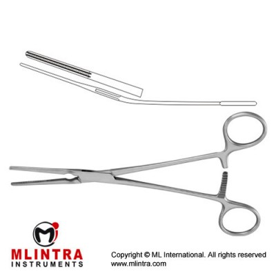 Potts Atrauma Coarctation Clamp Angled 15° Stainless Steel, 20.5 cm - 8"
